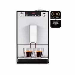La machine expresso Solo® de Melitta vous permet de préparer jusqu'a 2 tasses simultanément avec des grains de café entiers.  ...