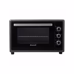 Mini four multifonction blanc Brandt 35 L, 1500 watts, tournebroche, 3 boutons de commandes (thermostat, minuteru, selecteur ...