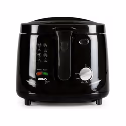 Domo - Friteuse Electrique classique DO461FR - 2.5L - Noir - Thermostat réglable - Cool Touch