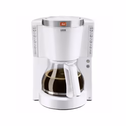 La cafetiere filtre MELITTA Look IV Selection 1011-03 Blanc/Acier Brossé est équipée de l'AromaSelector® pour régler l'intens ...