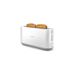 Grille Pain - Toaster Electrique  PHILIPS HD2590/00 - 1 fente - Thermostat réglable - Fonction réchauffage et dégongélation - Blanc