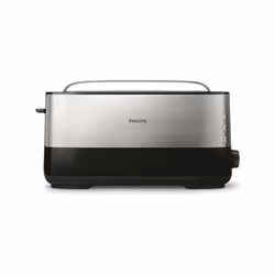 Ce grille-pain PHILIPS Viva Collection est doté d'une puissance électrique de 1030 Watt et d'une fente pour une tranche. Il d ...