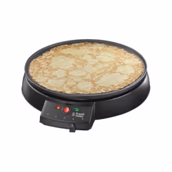 Avec ses 1000 W de puissance et ses 5 positions de thermostat, la Crépiere Classic de RUSSELL HOBBS est parfaite pour des cre ...