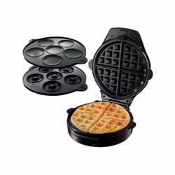 Machine a Gaufre - Gaufrier Electrique  3 en 1 RUSSELL HOBBS - 24620-56 - 3 plaques interchangeables - Donuts et Cupcake - 90 ...