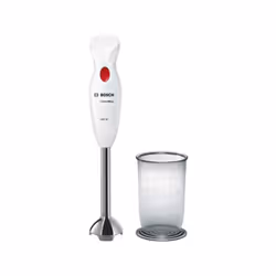 Le mixeur plongeant CleverMixx de BOSCH est un appareil puissant de 400W avec un pied détachable en inox et une vitesse régla ...