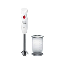 Mixeur Electrique plongeant CleverMixx MSM24100 Bosch 400W - Pied détachable inox - 1 vitesse - Bol - Blanc