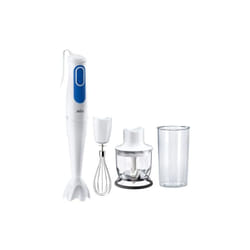 Braun - Mixeur Electrique Pied MQ3025WH omelett - MultiQuick 3 - 700 Watt - Technologie PowerBell Plus et Splash control
