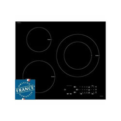 Table de cuisson induction - SAUTER - 3 zones - 7200 W - L60 x P52 cm - Revetement verre - Noir - SPI6300