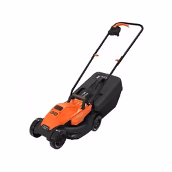 Cette tondeuse électrique compacte 1200W BLACK+DECKER, avec une largeur de coupe de 32 cm, est pratique et facile a manoeuvre ...