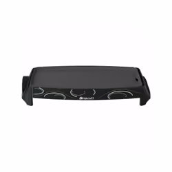 Plancha grill noir Brandt 2200W, 5 positions de thermostat réglable jusqu'a 200°C, plaques anti-adhérentes, bac de récupérati ...