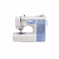 La machine a coudre électronique BROTHER FS100WT dispose de 100 points de couture, d'un écran LCD avec touches de sélection, ...