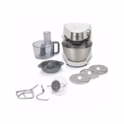 Robot pâtissier Kenwood Prospero + 1 accessoire - Blanc. Capacité du bol: 4.3 litres. Fonctionnalités: Mélangeur, râpe, pétri ...