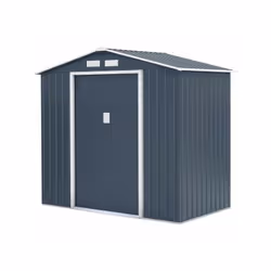 Cet abri de jardin en acier galvanisé de 2,71 m² avec kit d'ancrage inclus est parfait pour stocker vos outils et mobilier de ...