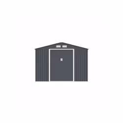 Abri de jardin avec kit d'ancrage inclus 8,48 m² Panneaux en acier galvanisé de 0,25mm Structure en acier galvanisé de 0,5 -  ...
