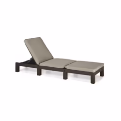 Transat Allibert by KETER - Daytona - bain de soleil - résine imitation rotin tressé - marron - dossier réglable