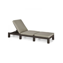 Transat Allibert by KETER - Daytona - bain de soleil - résine imitation rotin tressé - marron - dossier réglable