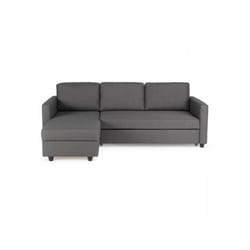 Canapé d'angle convertible réversible 3 places - Tissu gris - Contemporain - L 222 x P 150 x H 86 cm - CATS - Fabriqué en Ukr