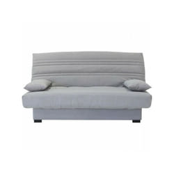 Banquette clic clac 3 places - Matelas 17 cm - Tissu gris clair - L199 x P96 x H103 cm - CHLoe