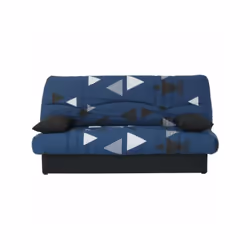 Optez pour la banquette clic clac DREAM bleue aux motifs tendance et ses deux coussins qui apporteront une touche déco. Cette ...