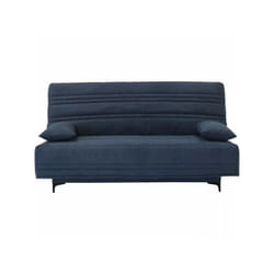 Banquette clic clac 3 places - Tissu bleu - L199 x P96 x 103 cm - KRISTEN - Style contemporain