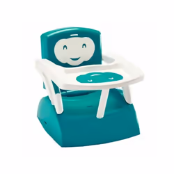 Découvrez le réhausseur de chaise évolutif THERMOBABY en vert émeraude. Idéal pour les bébés a partir de 6 mois jusqu'a 3 ans ...