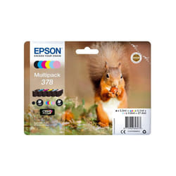 Cartouche d'encre EPSON Multipack 378 - Ecureuil - Noir, Jaune, Cyan, Magenta, Magenta clair, Cyan clair