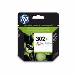HP 302XL Cartouche d'encre trois couleurs grande capacité authentique (F6U67AE) pour HP DeskJet 2130/3630 et HP OfficeJet 383 ...