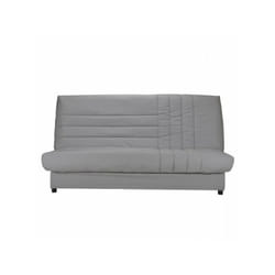COMFORT BULTEX Banquette clic-clac 3 places - Tissu gris - Made in France - L 192 x P 95 cm - BEIJA