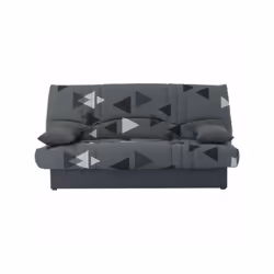 Optez pour la banquette clic clac DREAM gris aux motifs tendance et ses deux coussins qui apporteront une touche déco. Cette  ...