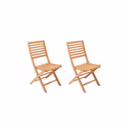 Lot 2 chaises pliantes de jardin - En Acacia FSC - Pour un rangement facile - Résistant aux intempéries - Dimensions : 57,5x4 ...