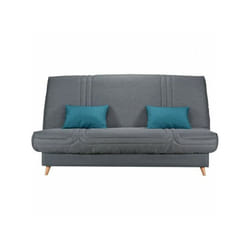 Comfort Bultex Clic clac 3 places - Tissu anthracite - Made in France - l 192 x p 95 x h 101 - mona