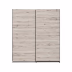 ULOS Armoire de chambre en panneaux de particules décor chene cendré clair - Style et design contemporain - 2 portes : gauche ...