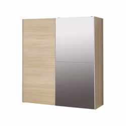 Cette armoire coulissante avec miroir est idéale pour ranger tous vos vetements et garder un intérieur rangé. Elle est équipé ...