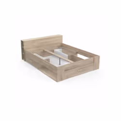 Ce lit adulte en 160 x 200 cm de la marque DEMEYERE est pratique et moderne. Il propose de belles capacités de rangement grâc ...