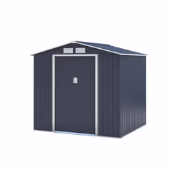 Abri de jardin en métal - Surface hors tout : 4,07m² - Surface utile : 3,67 m² - 2 portes coulissantes intérieures L96xH162cm ...