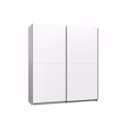 ULOS Armoire de chambre au style contemporain en panneaux de particules blanc. Elle est composée de 5 tablettes, 2 tringles c ...