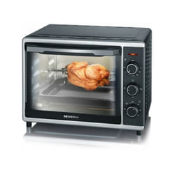 Severin - Mini Four Electrique a chaleur tournante TO2056 - 30 l - 1600 w - Noir et argent