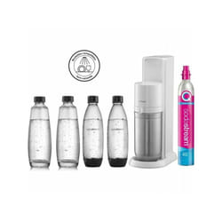 Machine a Soda Machine a soda et eau pétillante SODASTREAM - DUO Blanche - 2 carafes en verre - 2 bouteilles - 1 recharge de gaz 60L