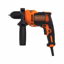 La perceuse a percussion filaire BEH710-QS de BLACK+DECKER est idéale pour les travaux de perçage dans le bois (20mm), le mét ...