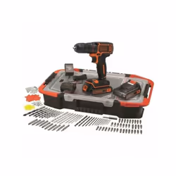 La perceuse-visseuse sans fil BLACK+DECKER 18V Lithium est idéale pour tous les travaux de vissage et de perçage dans le bois ...