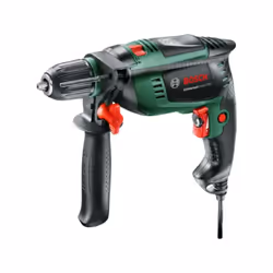 La perceuse a percussion filaire Bosch UniversalImpact 800 est idéale pour les gros projets de perçage occasionnels dans du b ...