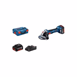 Meuleuse BOSCH PROFESSIONAL GWS 18V-7 + 2 batteries 4,0Ah + chargeur GAL 18V-40 + L-Boxx