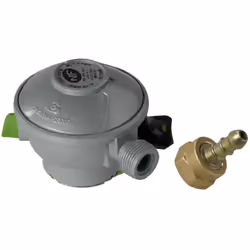 Détendeur butane Quick-on connexion diamètre 27 mm, M20x150 avec tétine, 1,3kg/h FAVEX référence 6375709. Ces détendeurs se b ...