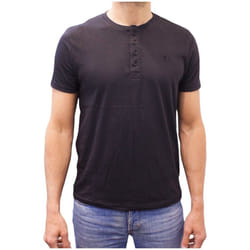Lot de 3 t-shirts manches courtes col boutonné Basic noir, gris, blanc homme - L