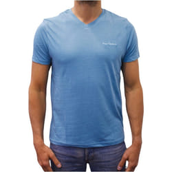 T-shirt manches courtes col V Basic bleu clair homme - 2XL