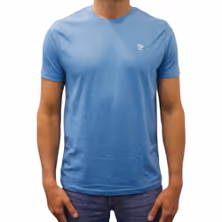 T-shirt manches courtes col rond logo Basic bleu clair homme - 2XL