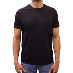 T-shirt manches courtes col rond logo Basic noir homme - L