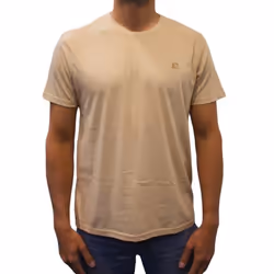 T-shirt manches courtes col rond logo Basic beige homme - 2XL