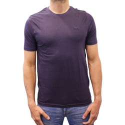 T-shirt manches courtes col rond logo Basic bleu marine homme - XL