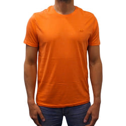T-shirt manches courtes col rond logo Basic orange homme - M